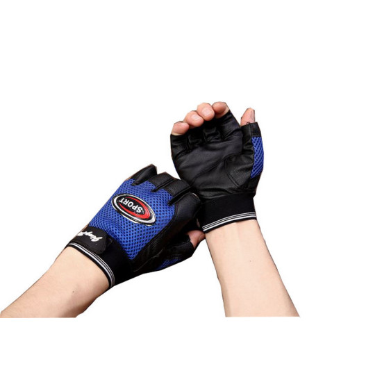 Cycling Gloves Half-finger Blue Gloves for Outdoor Sports Mens Glovesdo 34999105